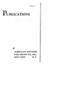 Publications of American Institute Publishing Co., Inc.