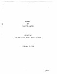 Remarks Before the FEI and the New Jersey Society of CPAs, February 22, 1982. by Philip B. Chenok