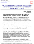 Financial Reporting and Information Security among Top Technology Issues, According to Annual AICPA Ranking by American Institute of Certified Public Accountants (AICPA)