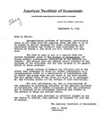 Letter from John L. Carey, Secretary, AIA, to Editors, re: Reprint of Journal of Accountancy Article, September, 1941, issue by George O. May Entitled, "Losses As A Cause of Gain: With a Footnote on 'Value'". by John L. Carey
