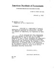 Letter from H. T. Winton, Assistant Secretary, AIA, to Members of the Committee on State Legislation, re: Memorandum of General Principles of Accountancy Legislation on Which the AIA Has Expressed an Opinion.