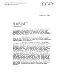 Letter from John L. Carey, Secretary, AIA, to G. Charles Hurdman, re: Comments on Outline of General Principles of Accountancy Legislation on Which Institute Has Expressed an Opinion.