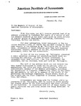 Letter from Frank A. Gale, Assistant Secretary, AIA, to Members of Council of the AIA, re: Printed Text of Address Presented by President Wellington at Series of Public Dinners Tendered in His Honor By State Society or Chapter Groups in Washington, Pittsburgh, Cincinnati, Cleveland, Buffalo and Boston.