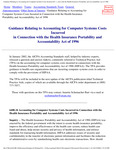Guidance relating to accounting for computer systems costs incurred in connection with the Health insurance portability and accountability act of 1996.