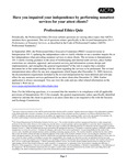 Have you impaired your independence by performing nonattest services for your attest clients? Professional Ethics Quiz by American Institute of Certified Public Accountants (AICPA)