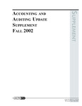 Accounting and Auditing Update, Supplement Fall 2002 by American Institute of Certified Public Accountants (AICPA)