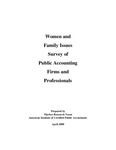 Women and family issues survey of public accounting firms and professionals, April 2000. by American Institute of Certified Public Accountants. AICPA Market Research Team