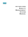 ISO 9001:2000 quality management system manual. 2005-2006 ed.