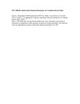 TPA 1400.30: Stand-Alone Financial Statements of a Variable Interest Entity
