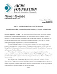 AICPA Awards $25,000 Grant to AACSB Program, Program Designed to Help Accounting Professionals Transition to a University Teaching Position