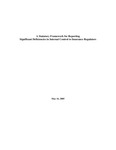 Statutory framework for reporting significant deficiences in internal control to insurance regulators.