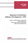 Depository institutions industry developments - 1992; Audit risk alerts