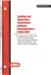 Lending and depository institutions industry developments - 2000-01; Audit risk alerts