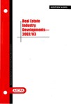 Real estate industry developments - 2002/03; Audit risk alerts