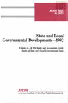 State and local governmental developments - 1992; Audit risk alerts by American Institute of Certified Public Accountants. Auditing Standards Division