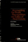 Accounting for profit recognition on sales of real estate (1979); Industry accounting guide; Audit and accounting guide by American Institute of Certified Public Accountants. Committee on Accounting for Real Estate