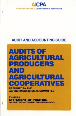 "Audits of agricultural producers and agricultural cooperatives (1987