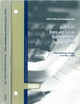 Audits of state and local governmental units; Audit and accounting guide: by American Institute of Certified Public Accountants. Government Accounting and Auditing Committee