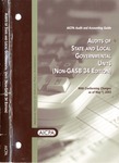Audits of state and local governmental units with conforming changes as of May 1, 1992; Audit and accounting guide: by American Institute of Certified Public Accountants. Government Accounting and Auditing Committee