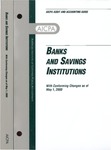 Banks and savings institutions with conforming changes as of May 1, 2000; Audit and accounting guide: by American Institute of Certified Public Accountants. Banking and Savings Institutions Committee