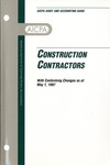 Construction contractors with conforming changes as of May 1, 1997; Audit and accounting guide: by American Institute of Certified Public Accountants. Construction Contractor Guide Committee