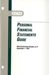 Personal financial statements guide with conforming changes as of September 1, 1997; Audit and accounting guide: