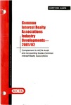 Common interest realty associations industry developments - 2001/02; Audit risk alerts