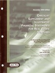 Checklist supplement and illustrative financial statements for real estate ventures : a financial accounting and reporting practice aid, December 2003 edition