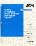 Checklists and illustrative financial statements for investment companies : a financial accounting and reporting practice aid, December 1994 edition by American Institute of Certified Public Accountants. Technical Information Division and Michael A. Tursi
