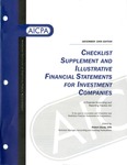 Checklist supplement and illustrative financial statements for investment companies : a financial accounting and reporting practice aid, December 1999 edition by American Institute of Certified Public Accountants. Accounting and Auditing Publications and Robert Durak