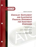 Checklist supplement and illustrative financial statements for investment companies : a financial accounting and reporting practice aid, February 1999 edition