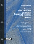 Checklist supplement and illustrative financial statements for investment companies : a financial accounting and reporting practice aid, December 2004 edition