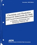 Checklists and illustrative financial statements for state and local governmental units : a financial reporting practice aid, November 1990 edition by American Institute of Certified Public Accountants. Technical Information Division, Joseph J. Soldano, and Susan Cornwall