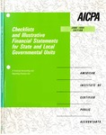 Checklists and illustrative financial statements for state and local governmental units : a financial reporting practice aid, June 1994 edition