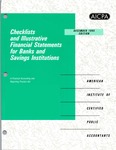 Checklists and illustrative financial statements for banks and savings institutions : a financial accounting and reporting practice aid, December 1995 edition