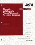 Checklists and illustrative financial statements for finance companies : a financial accounting and reporting practice aid, December 1993 edition