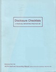 Disclosure checklists : a financial reporting practice aid, November 1980 by American Institute of Certified Public Accountants. Technical Information Division