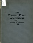 Certified public accountant, 1922 Vol. 1