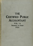 Certified public accountant, 1934 Vol. 14 January-June