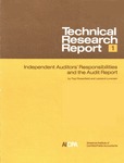 Independent auditors' responsibilities and the audit report; Technical Research Report 1