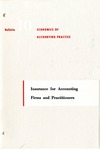 Insurance for accounting firms and practitioners; Economics of accounting practice, bulletin 10