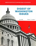 Digest of Washington issues, April 1989, vol. 2, no. 2 by American Institute of Certified Public Accountants. Washington Office Staff
