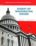 Digest of Washington issues, November 1989, vol. 2, no. 5 by American Institute of Certified Public Accountants. Washington Office Staff