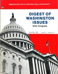 Digest of Washington issues, December 1990, vol. 2, no. 10 by American Institute of Certified Public Accountants. Washington Office Staff