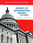 Digest of Washington issues, February 1990, vol. 2, no. 6 by American Institute of Certified Public Accountants. Washington Office Staff