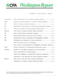 Washington report, vol. 7 no.37, November 6, 1978 by American Institute of Certified Public Accountants.