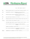 Washington report, vol. 9 no.19, July 7, 1980 by American Institute of Certified Public Accountants.