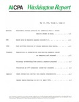 Washington report, vol. 10 no.13, May 25, 1981 by American Institute of Certified Public Accountants.
