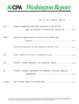Washington report, vol. 10 no.20, July 13, 1981 by American Institute of Certified Public Accountants.