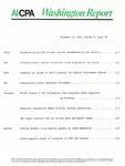 Washington report, vol. 10 no.38, November 16, 1981 by American Institute of Certified Public Accountants.
